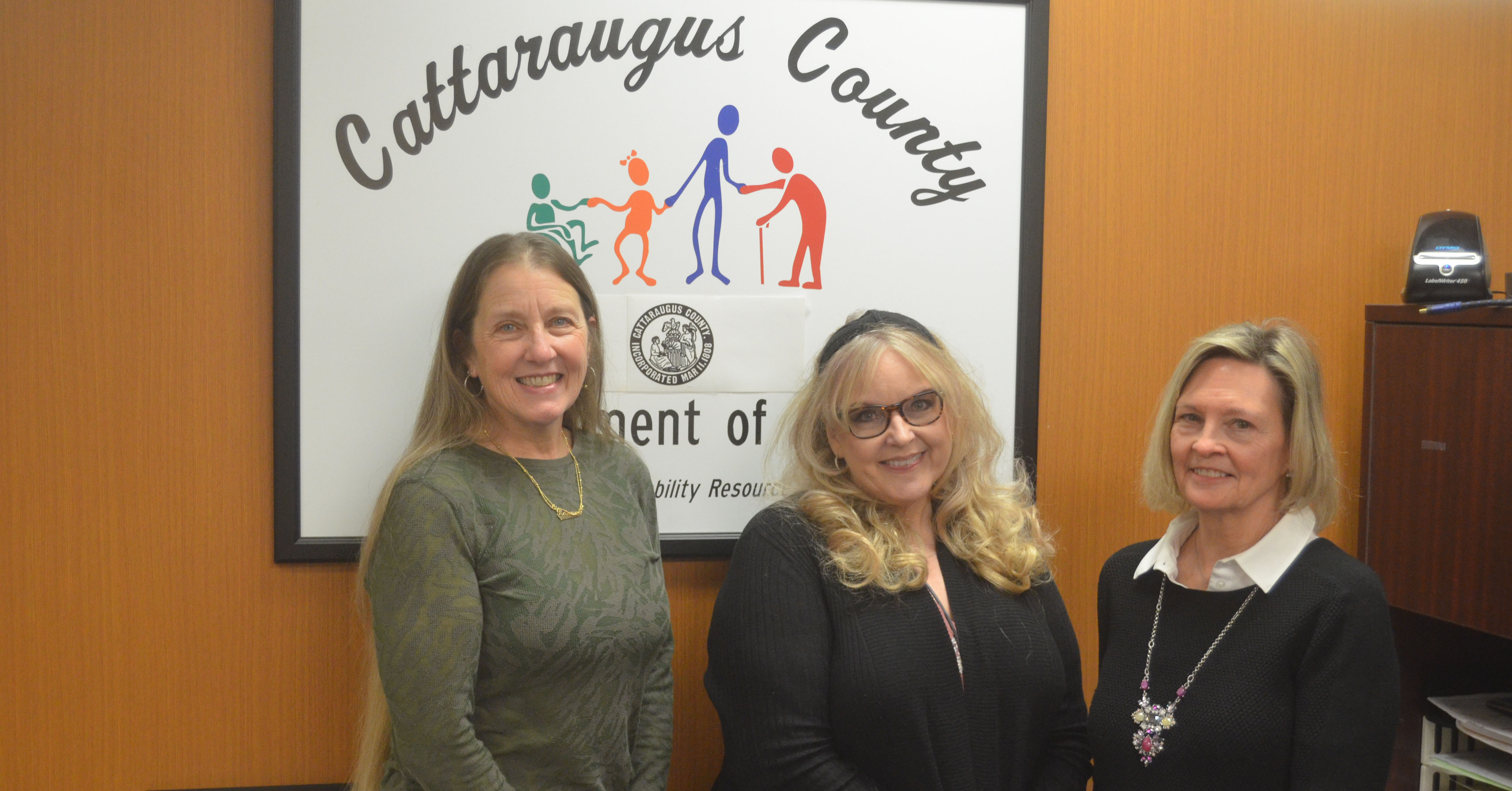 Former CDC directors Rosanne Larsen and Terri Stranburg (left and right) with Cathy Mackay, director of the Cattaraugus County Department for the Aging (middle).